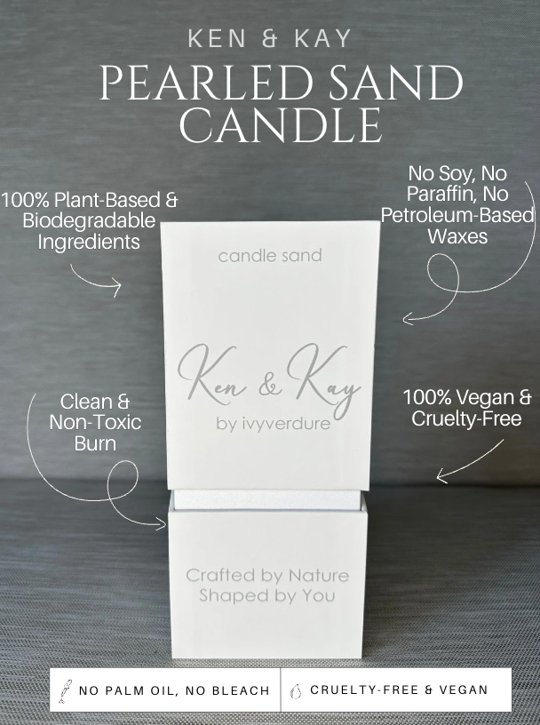 Ken & Kay Pearled Sand Candle - Fragrance Free