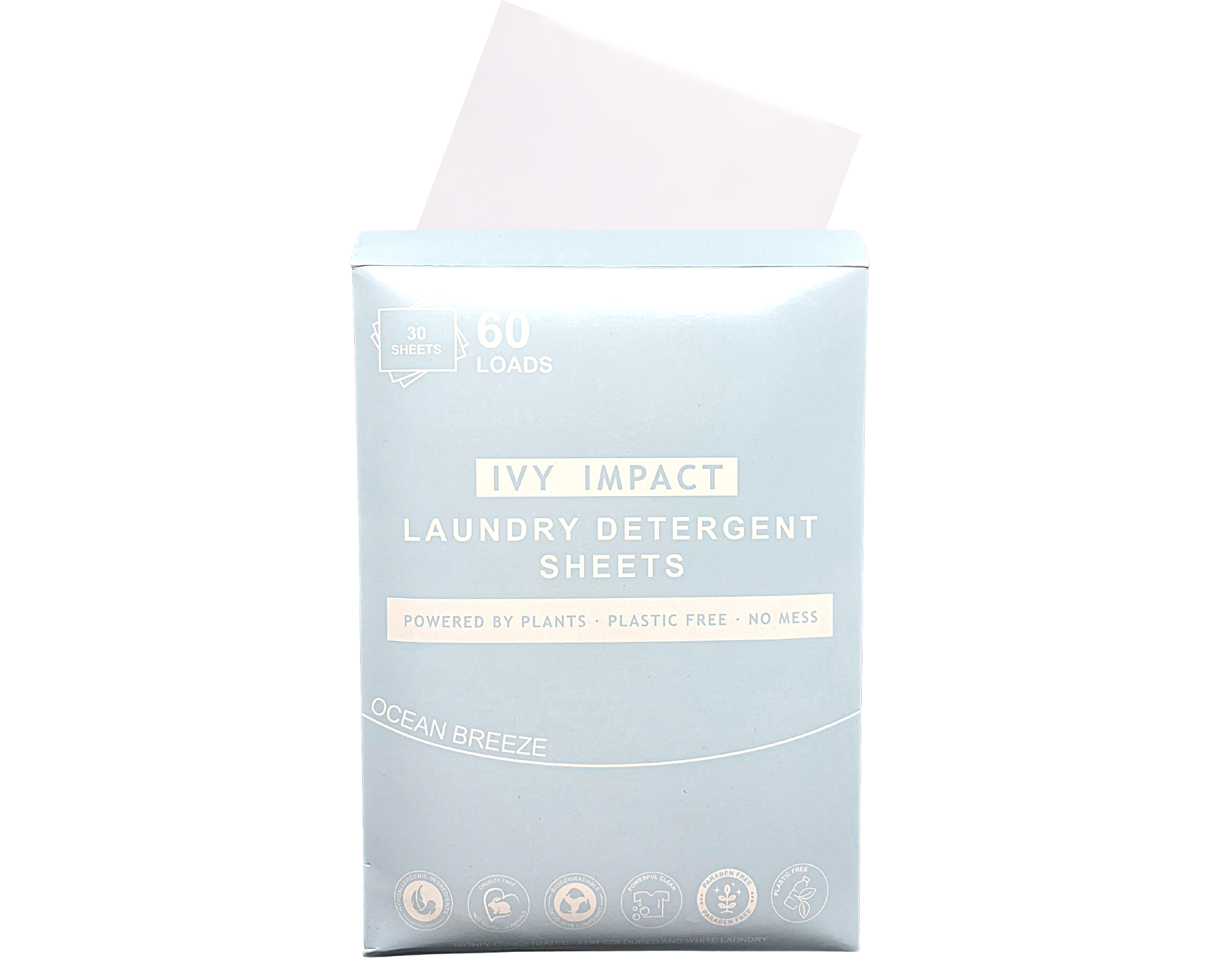 IVY Impact Laundry Detergent Sheets - Ocean Breeze